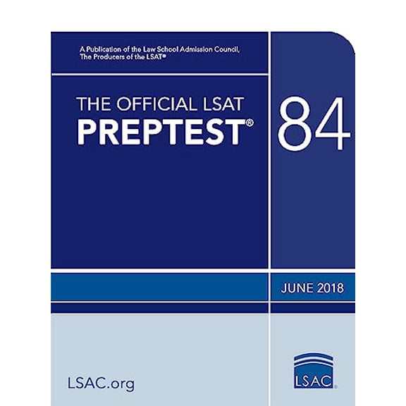 Pre-Owned The Official LSAT Preptest 84: June 2018, 9780998339795, 0998339792, Paperback,