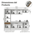 thumbnail image 3 of Cocina Integral 240cm Blanco/Marrón Diamante Madesa, 3 of 19
