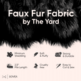 thumbnail image 2 of EOVEA Shaggy Faux Fur Fabric by The Yard - 180" X 60" Inch - Long Pile Fur - Fake Fur Materials - Soft & Fluffy Craft Fabric Supplies for DIY Arts & Crafts, Apparel, Costumes, Rugs | Black, 2 of 5