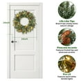 thumbnail image 4 of 9FT Prelit Christmas Garland Battery Operated Xmas Wreath with Pine Cones, Red Berries, Artificial Xmas Garland with LED Lights for Mantle, Fireplace, Stairs, Front Door Decorations, 4 of 7
