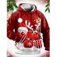 thumbnail image 2 of Sudadera con capucha divertida para hombre, con estampado 3D, temática navideña, con cordón, ropa deportiva, camisetas de manga larga, ropa informal para hombre, 2 of 5