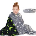 thumbnail image 3 of Galactic Glow 50x60 Plush Blanket with Stunning Glow in the Dark Feature Cozy Comfort with a Touch of Enchanting Radiance, 3 of 4
