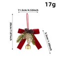 thumbnail image 3 of Christmas Hanging Ornament Set,Assorted Bow Bell Decorations With Pinecone Accents, Holiday Tree Ornaments For Christmas Tree, Wreath, Garland, Indoor Home Decor(Style E), 3 of 5