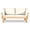 White, variant on Barara King Side Table, End Table, Patio Coffee Bistro Table, Adjustable Patio Convertible Sofa with Thick Cushion-Turquoise