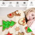 thumbnail image 3 of Christmas Gingerbread Wreath Throw Blanket Soft Warm Merry Xmas Lightweight Flannel Plush Fuzzy Blankets Gift for Women Kids Boys Teens 50X60 in, 3 of 6