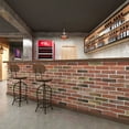 thumbnail image 5 of Art3d 20-Pack 105 Sq.Ft Faux Brick 3D Wall Panels Peel and Stick in Red Brown, Self Adhesive Waterproof Foam Wallpaper, 5 of 10