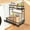 Black, variant on Glovv 2-Tier Metal Under Sink Organizers and Storage with Sliding Basket, Kitchen Bathroom Pull Out Cabinet Organizer Shelf, Under Sink Storage Shelf for Under Counter Storage, Black