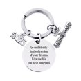 thumbnail image 1 of Visland Class of 2025 Graduation Keychain Stainless Steel Engraved Inspirational Message Keyring Graduation Gift, 1 of 8