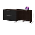 thumbnail image 5 of Bestar Small Space 2-Piece Sliding Computer Desk and 20-inch Storage Tower Set in Dark Chocolate and Black - Includes one Sliding Computer Desk and, 5 of 9