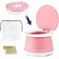 thumbnail image 1 of Folding Toilet (pink) for children, folding travel potty, portable baby, 1 of 4