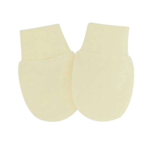 TELOLY 2026 New Baby Mittens Skin-Soothing Soft Gloves Newborn Mittens Easy-On Handles Baby Toddler Mittens Light Yellow for Newborns, Infants, Indoor Use, Gentle Care, Baby Comfort