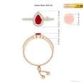 thumbnail image 4 of ANGARA Natural Floating Pear-Shaped Ruby Bolo Ring with Halo in 14K Rose Gold for Women (Size-6x4mm) | July Birthstone, Birthday, Anniversary, Jewelry Gift for Women | Natural Ruby Ring, 4 of 8