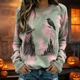 thumbnail image 5 of Womens Tops Fall Sales Witch Graphic Print Lightweight Pullover Halloween Sweatshirt for Women, 5 of 6