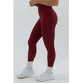 thumbnail image 6 of Ribbed Sports Bra and Leggings Set - Dark Red, 6 of 8