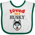 thumbnail image 3 of Inktastic Husky Dog Lover Boys or Girls Baby Bib, 3 of 4