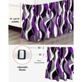 thumbnail image 3 of Purple Stripe Wrap Around Bed Skirts for Queen Bed 16" Drop,Bed Skirt with Adjustable Elastic Belt Dust Ruffle Bed Valance for Bedroom Black Grey White Gradient Striped Geometric Bed Frame Cover, 3 of 7