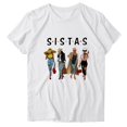 thumbnail image 4 of DPTALR SISTAS Summer Womens O-neck Tops Loose Printing T-Shirts Short Sleeve, 4 of 9