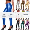 thumbnail image 4 of RongHuan Shiny Leggings for Women Tummy Control High Waisted Stretchy Tights Workout Yoga Pants Streetwear, 4 of 7