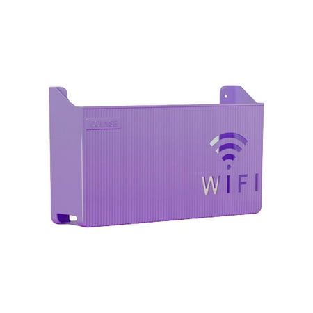 

Wall Mounted Wifi Router Storage Box Cable Power Plus Wire Bracket Organizer