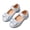 Blue, variant on Pink Glitter Mary Jane Dress Shoes for Girls with Rhinestone Bow Size 2, Big Kids Low Block Heel Princess Party Shoes