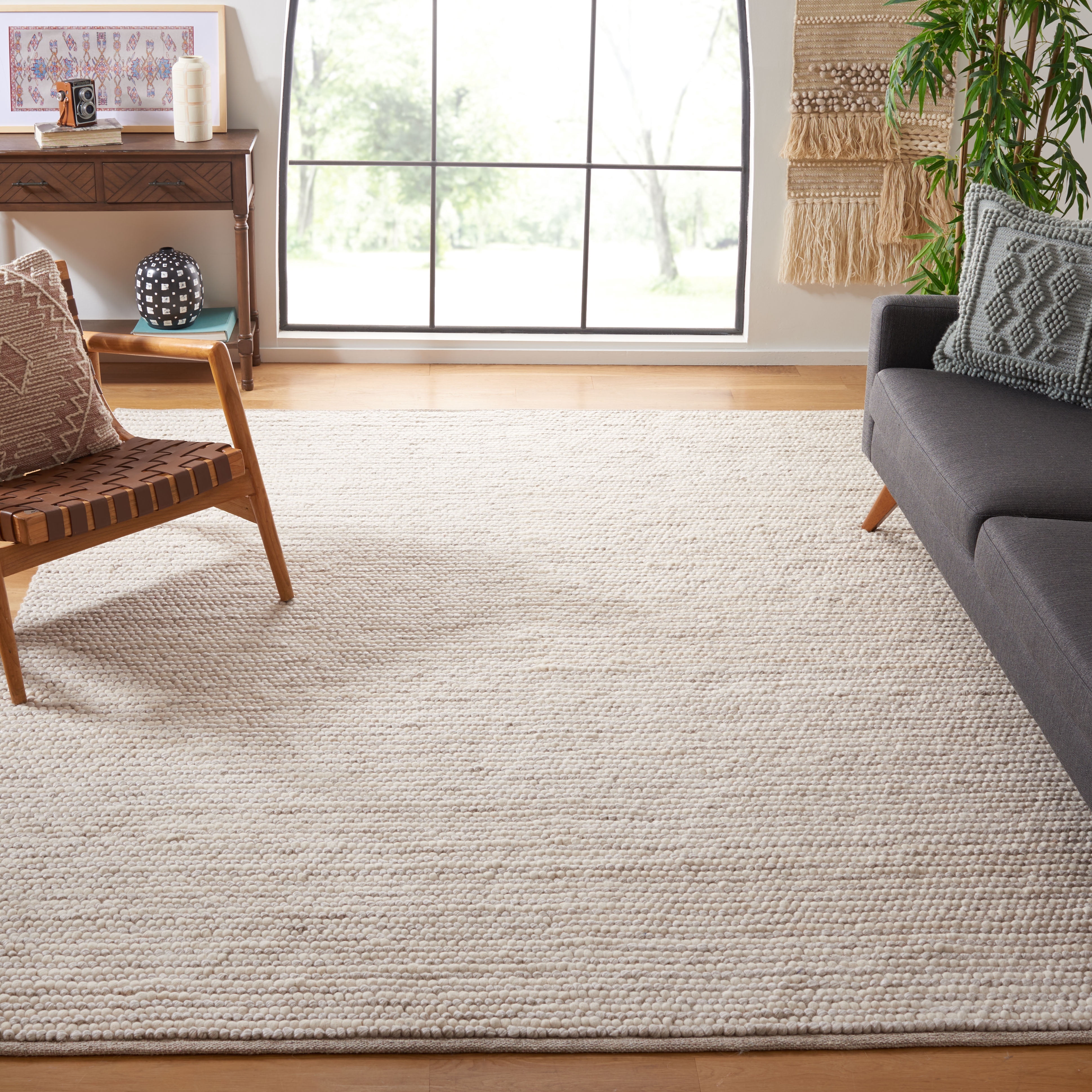SAFAVIEH Natura Fredrick Striped Area Rug, Ivory/Beige, 10' x 14'