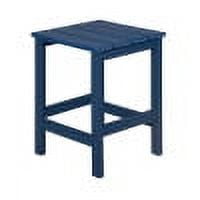 WestinTrends Malibu 2-PC Outdoor Patio Plastic Adirondack chair set with side table, Navy Blue