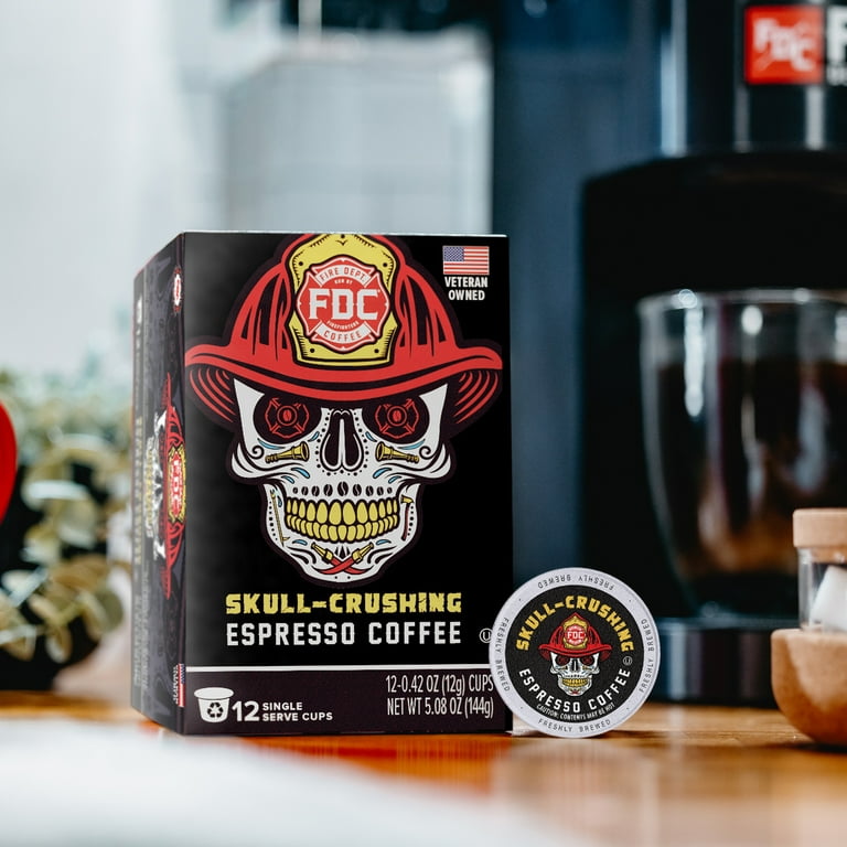 Fire Department Coffee Skull-Crushing Espresso Dark Roast