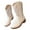 Beige, variant on Kids Cowgirl Boots Girls Boys Sparkle Western Cowboy Mid Calf Booties Princess Riding Shoes Pink