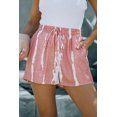 thumbnail image 2 of ABPHQTO Shorts casuales con cordón y teñido anudado rosa para mujer, 2 of 5