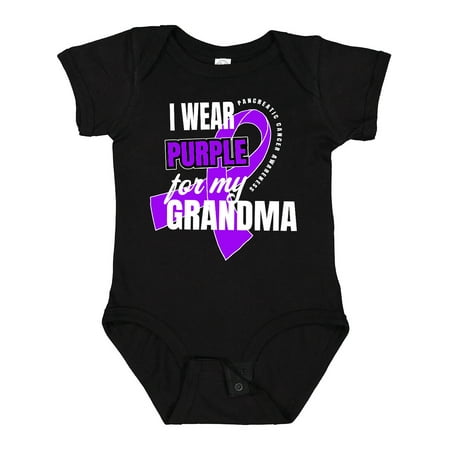 

Inktastic I Wear Purple for My Grandma Pancreatic Cancer Awareness Boys or Girls Baby Bodysuit