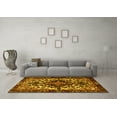 thumbnail image 3 of Ahgly Company Machine Washable Indoor Square Persian Yellow Traditional Area Rugs, 4' Square, 3 of 4