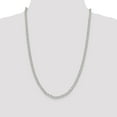 thumbnail image 2 of 925 Sterling Silver Rhodium Plated Half round Wire Curb Chain Bracelet 8 Inch, 2 of 5