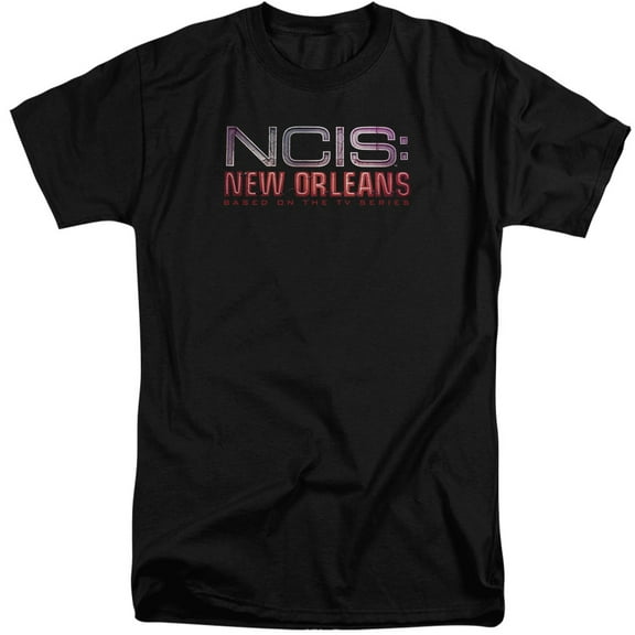 Ncis:New Orleans Neon Sign Adult Tall T-Shirt Black