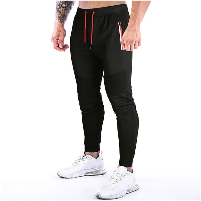 Cinturón a rayas para hombre Tapeta Cremallera Decoración Personalidad Pequeño bolsillo para el pie Pantalones casuales Pompotops oipoqjl23203