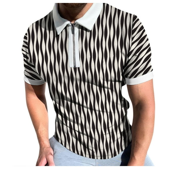 Gubotare Ralph Lauren Polo Shirts For Men Men's Slim-Fit Tech Stretch Polo Shirt,Black XXL