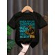 thumbnail image 2 of Summer Fun Boys' T-Shirt with Inspirational 'When You Go Through Deep Waters...' Print - Cute & Comfy Short Sleeve Casual Top, Polyester, 2 of 6
