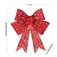 thumbnail image 5 of Selrti LED Christmas Bow Decoration Outdoor Holiday Yard Decor with Red Lights Timer-controlled Holiday Bow Lights, 5 of 7