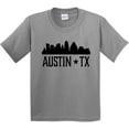 thumbnail image 3 of Inktastic Austin Texas Skyline Silhouette Tx City Youth T-Shirt, 3 of 5
