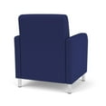 thumbnail image 3 of Siena Lounge Lobby Reception Waiting Guest Chair / Brushed Steel Legs / Blue, 3 of 5