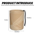 thumbnail image 4 of Round Car Trash Can 7×5.9in Waterproof, Durable, Not Easy To Fade, Easy To Install And Disassemble To Prevent Interior Pollution Tan Geometric Lines_2, 4 of 7