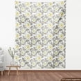 thumbnail image 4 of Ambesonne Floral Fabric by the Yard Upholstery, Flowers with Spring Leaves, 2 Yards, Slate Brown and Pale Green, 4 of 5