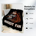 thumbnail image 2 of Basketball Blanket Gifts - Lightweight, Soft & Plush Flannel Blanket for Boys Girls - 30"x40" Small Kids Blanket for Couch, Sofa - Black Sports Blanket for Basketball Players, 2 of 3
