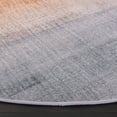 thumbnail image 3 of SAFAVIEH Tacoma Lue Abstract Machine Washable Area Rug, Grey/Rust, 4' x 4' Round, 3 of 8