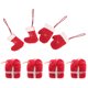 thumbnail image 4 of Colgantes de fieltro navideño, adornos para árbol de Navidad, decoraciones para festivales (estilo aleatorio), 8 Uds., 4 of 8