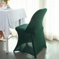 thumbnail image 6 of BalsaCircle 12 Hunter Green Spandex Stretchable Folding Solid Chair Covers Slipcovers Wedding decorations, 6 of 8