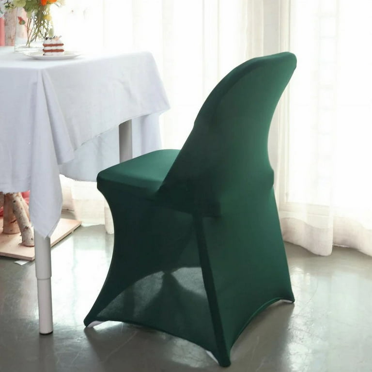 BalsaCircle 20 Hunter Green Spandex Stretchable Folding Solid Chair Covers Slipcovers Wedding decorations Walmart