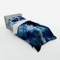 thumbnail image 3 of Ambesonne Space Bedding Set 4 Pcs, Universe Spiral Galaxy, Queen, Dark Blue, 3 of 3