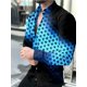 thumbnail image 1 of Camisa de manga larga con solapa y diseño de moda para hombre, informal, cómoda, de alta calidad, para deportes al aire libre, a cuadros, con diseño geométrico, 1 of 6