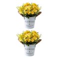 thumbnail image 2 of Flor artificial en maceta Monstrate decoración para el hogar amarillo 2Conjunto, 2 of 6