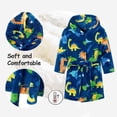 thumbnail image 4 of Peignoir à Capuchon pour Garçons 3-8 Ans Peignoirs à Capuchon pour Petits Garçons Peignoir en Molleton Pelucheux Peignoir de Bain pour Enfants Version Mi-Longue Pyjamas pour Tout-Petits Garçons, 4 of 5